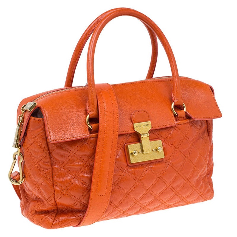 Marc Jacobs Collection Orange Quilted Leather Rudi handbag